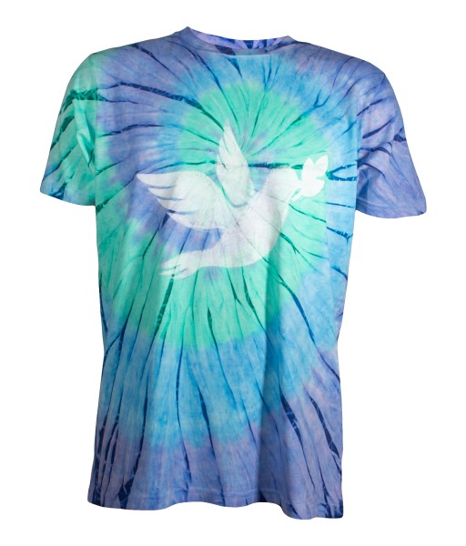 Vorderansicht für Batik T-Shirt "Peace Dove" von himmelskoerper