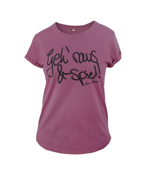 Damen T-Shirt "Geh' raus & spiel!", vorne