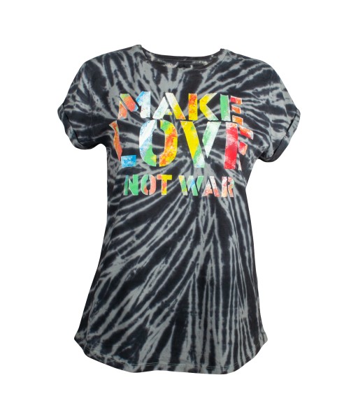 Vorderansicht für Batik T-Shirt "Make Love Not War" von himmelskoerper